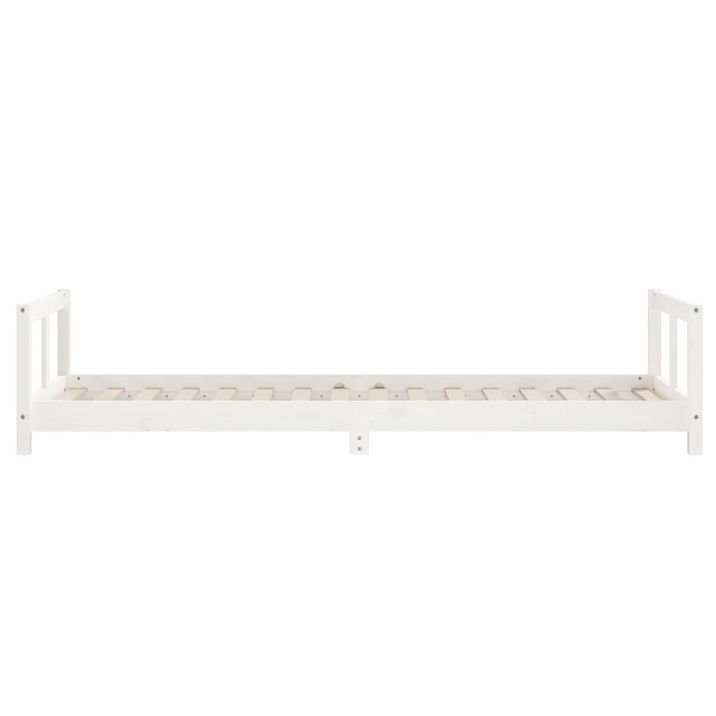 Dětská Postel Bílá 90 X 200 Cm Masivní Borové Dřevo