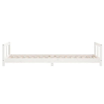 Dětská Postel Bílá 90 X 200 Cm Masivní Borové Dřevo