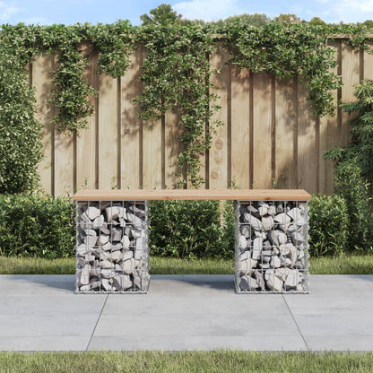 Zahradní Lavice Gabionový Design Masivní Borovice