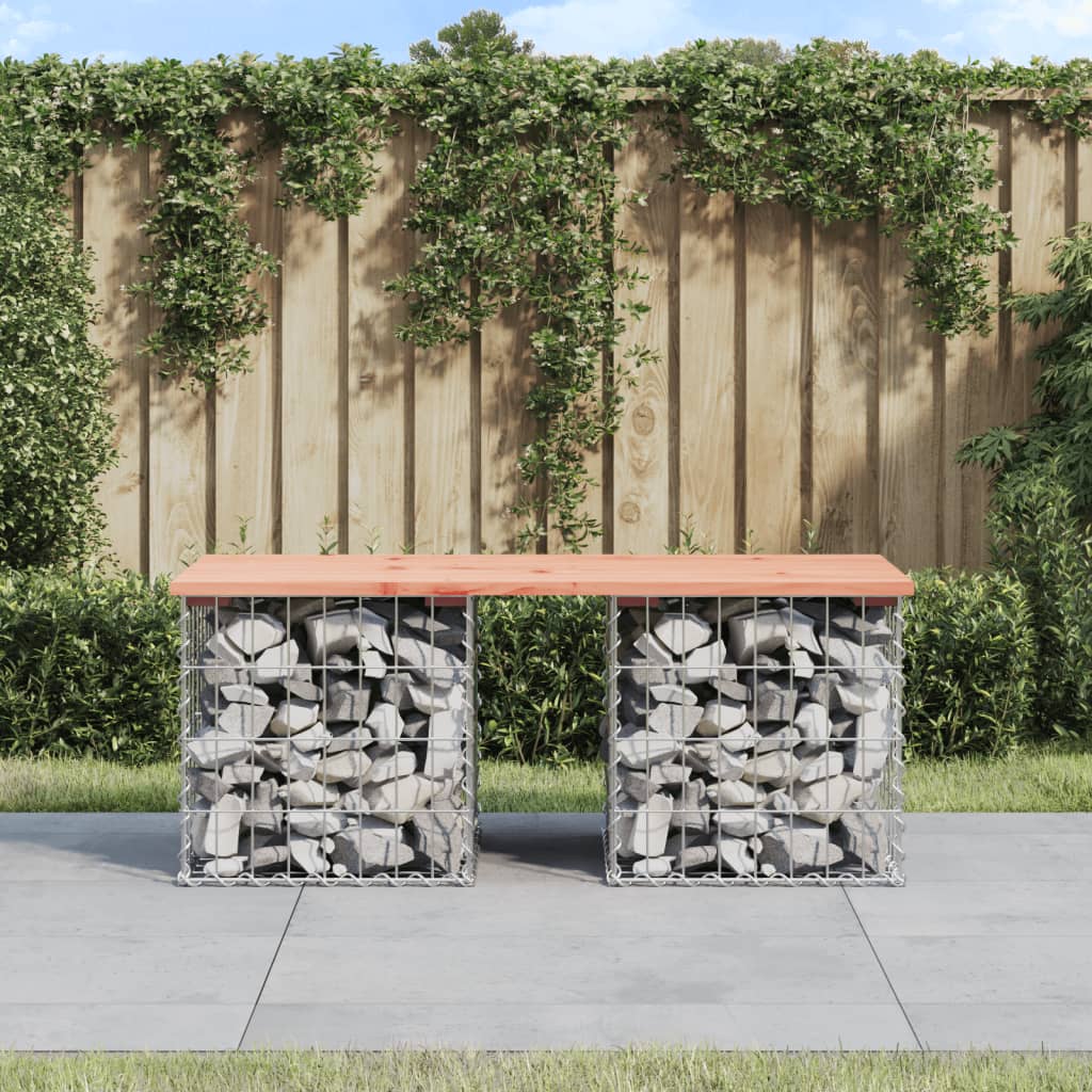 Zahradní Lavice Gabionový Design Masivní Borovice