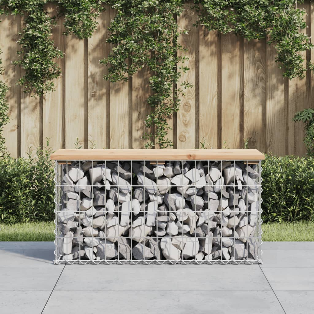 Zahradní Lavice Gabionový Design Masivní Borovice