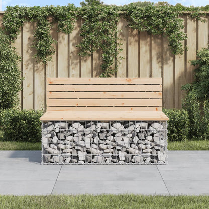 Zahradní Lavice Gabionový Design 92 X 71 X 65,5 Cm Borové Dřevo