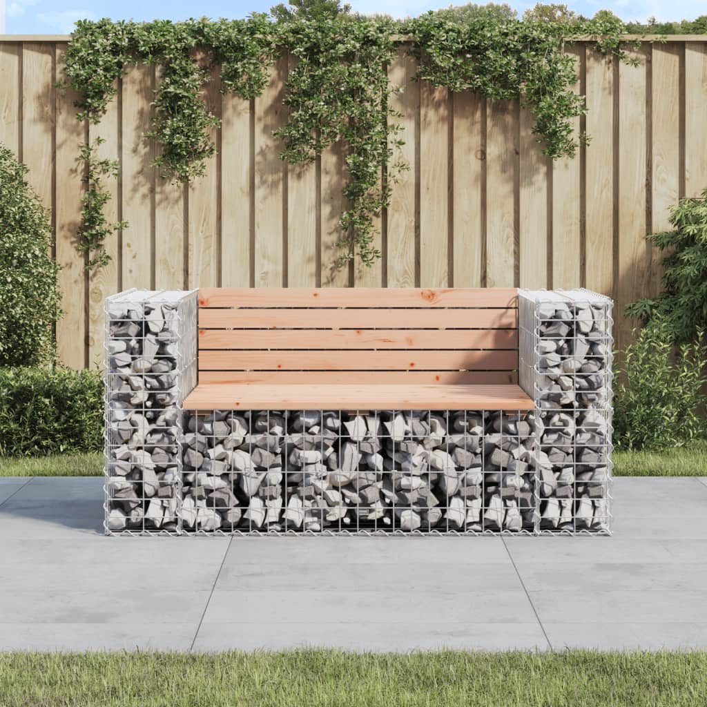 Zahradní Lavice Gabionový Design 92 X 71 X 65,5 Cm Borové Dřevo