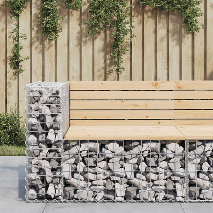 Zahradní Lavice Gabionový Design 92 X 71 X 65,5 Cm Borové Dřevo