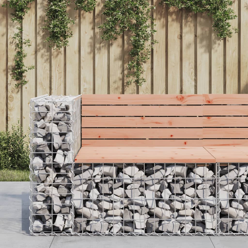 Zahradní Lavice Gabionový Design 92 X 71 X 65,5 Cm Borové Dřevo