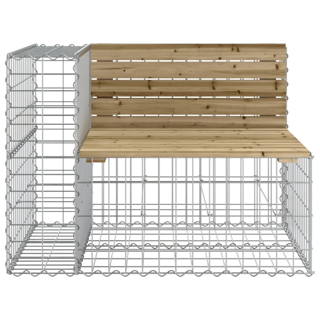 Zahradní Lavice Gabionový Design 92 X 71 X 65,5 Cm Borové Dřevo