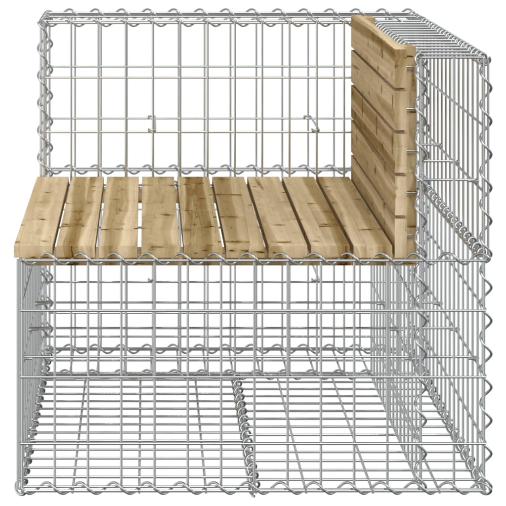 Zahradní Lavice Gabionový Design 92 X 71 X 65,5 Cm Borové Dřevo