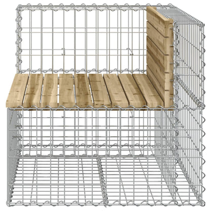 Zahradní Lavice Gabionový Design 92 X 71 X 65,5 Cm Borové Dřevo