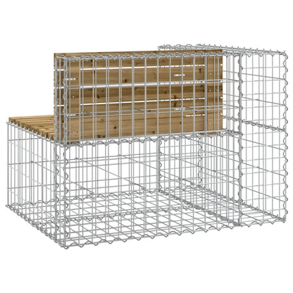 Zahradní Lavice Gabionový Design 92 X 71 X 65,5 Cm Borové Dřevo