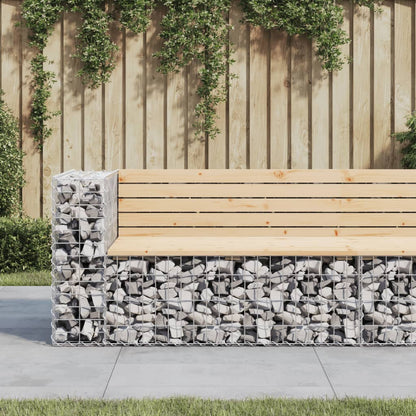 Zahradní Lavice Gabionový Design 92 X 71 X 65,5 Cm Borové Dřevo