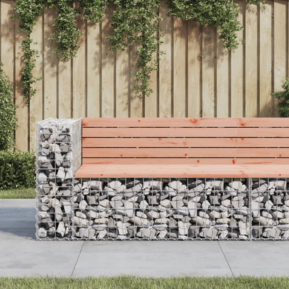 Zahradní Lavice Gabionový Design 92 X 71 X 65,5 Cm Borové Dřevo