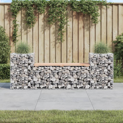 Zahradní Lavice Gabionový Design 183X41X60,5 Cm Borové Dřevo