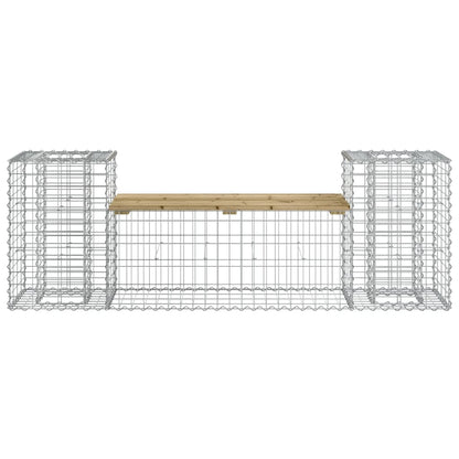 Zahradní Lavice Gabionový Design 183X41X60,5 Cm Borové Dřevo