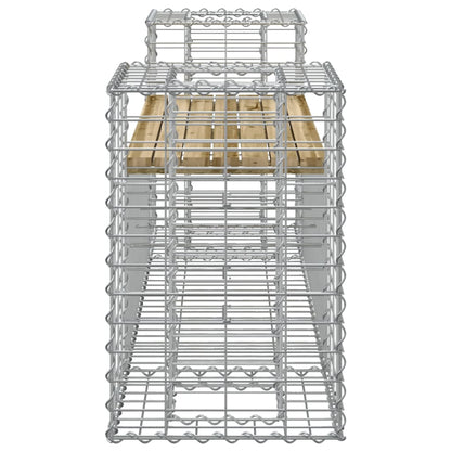 Zahradní Lavice Gabionový Design 183X41X60,5 Cm Borové Dřevo