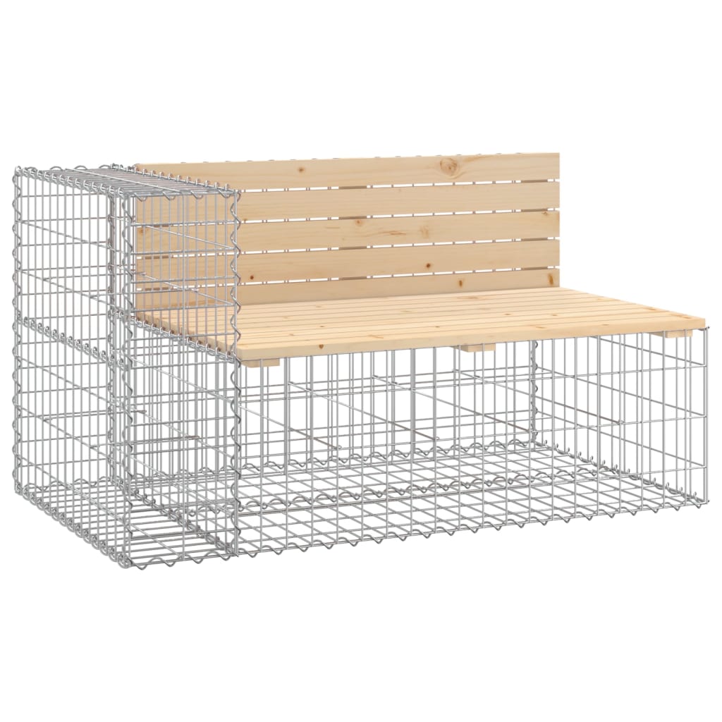 Zahradní Lavice Gabionový Design 244X71X65,5Cm Masivní Borovice