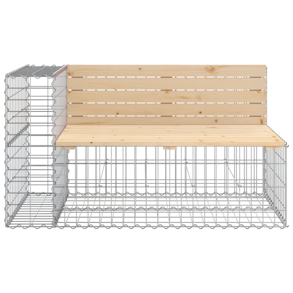 Zahradní Lavice Gabionový Design 244X71X65,5Cm Masivní Borovice
