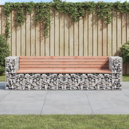 Zahradní Lavice Gabionový Design 244X71X65,5Cm Masivní Borovice