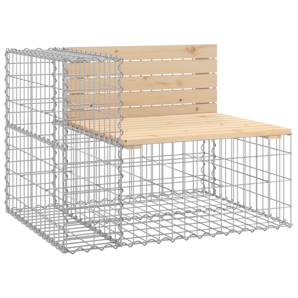 Zahradní Lavice Gabionový Design 287X71X65,5Cm Masivní Borovice