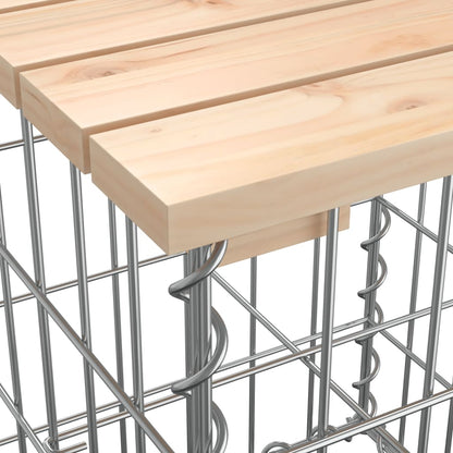 Zahradní Lavice Gabionový Design 347X71X65,5Cm Masivní Borovice