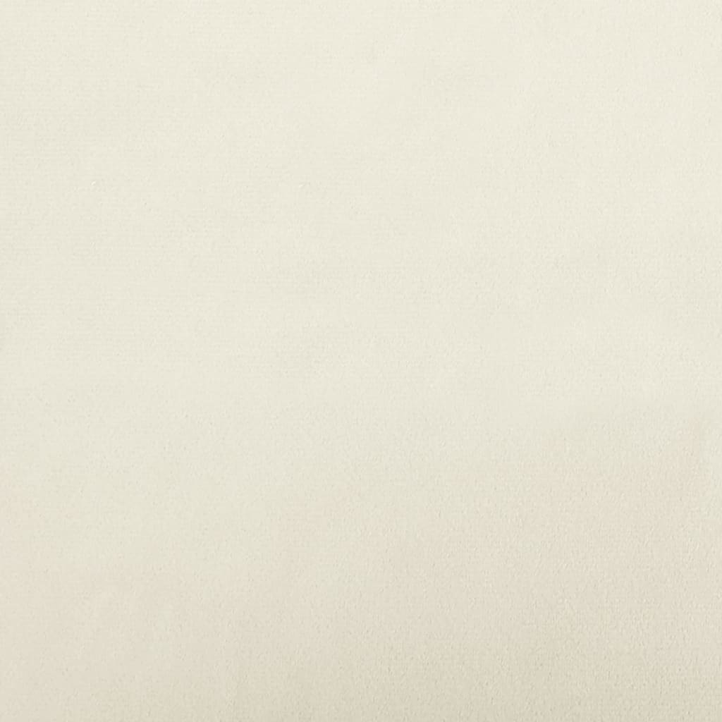 Dětská Pohovka S Podnožkou Krémová 100 X 50 X 30 Cm Samet