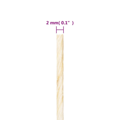 Provaz 100% Sisal 2 Mm 600 M