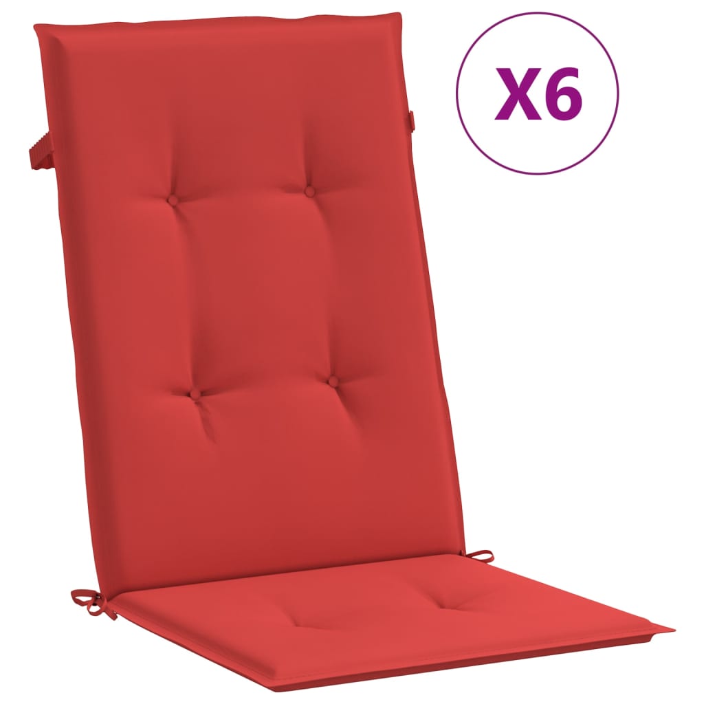 Polohovací Zahradní Židle S Poduškami 6 Ks Masivní Teak