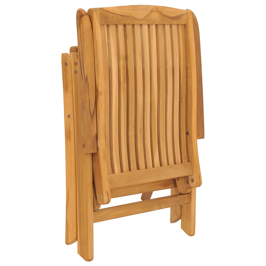 Polohovací Zahradní Židle S Poduškami 6 Ks Masivní Teak