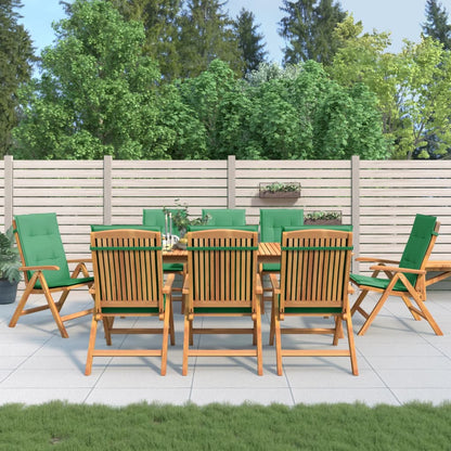Polohovací Zahradní Židle S Poduškami 8 Ks Masivní Teak