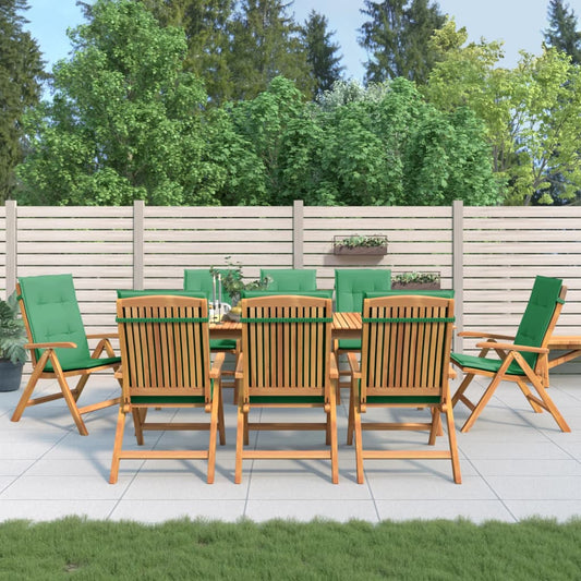 Polohovací Zahradní Židle S Poduškami 8 Ks Masivní Teak