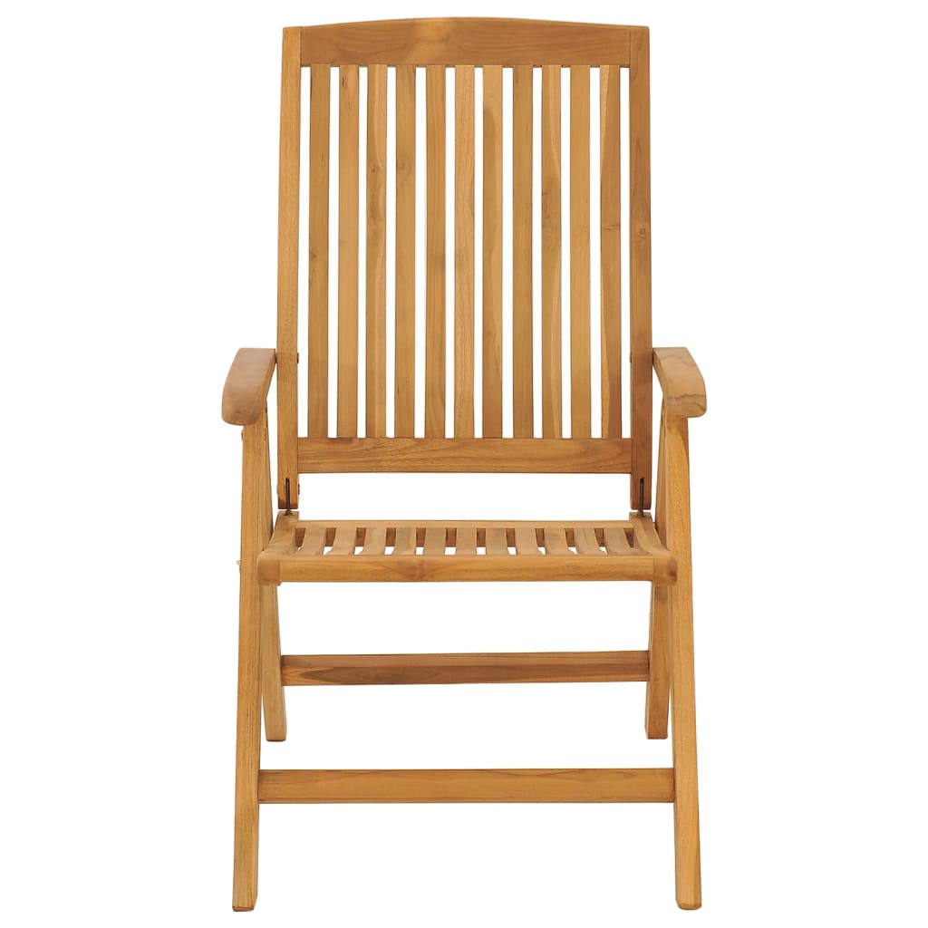 Polohovací Zahradní Židle S Poduškami 8 Ks Masivní Teak