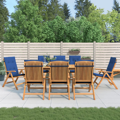 Polohovací Zahradní Židle S Poduškami 8 Ks Masivní Teak