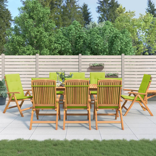 Polohovací Zahradní Židle S Poduškami 8 Ks Masivní Teak