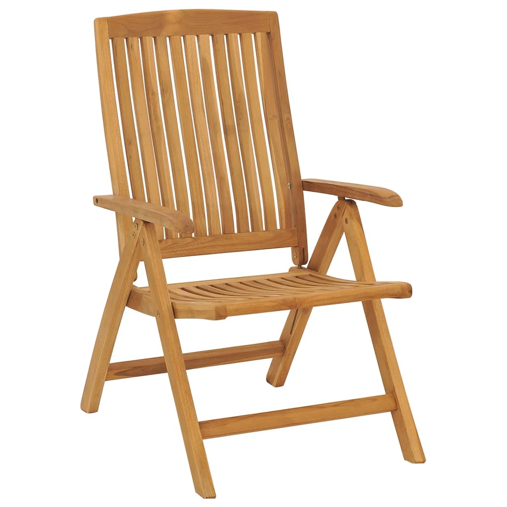 Polohovací Zahradní Židle S Poduškami 8 Ks Masivní Teak