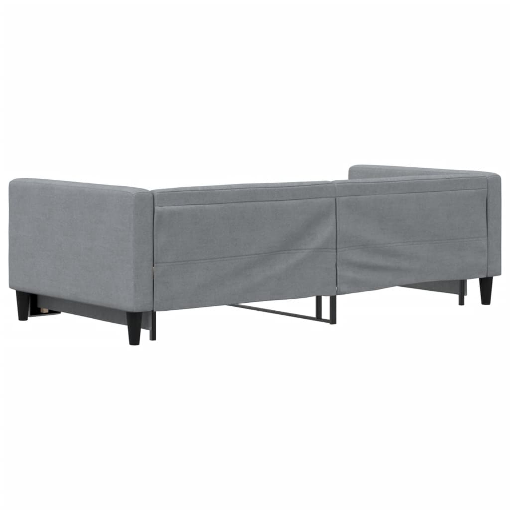 Válenda S Přistýlkou A Světle Šedá 100 X 190 Cm Textil