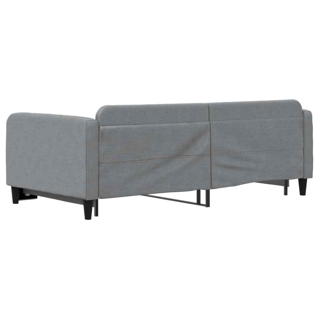 Válenda S Přistýlkou A Světle Šedá 100 X 190 Cm Textil