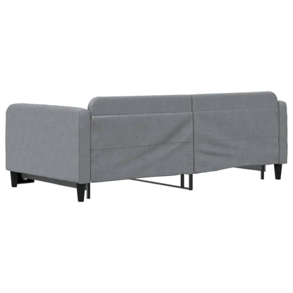 Válenda S Přistýlkou A Světle Šedá 100 X 190 Cm Textil