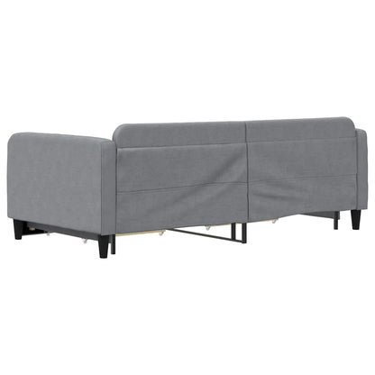 Válenda S Přistýlkou A Zásuvkami Světle Šedá 100X190 Cm Textil