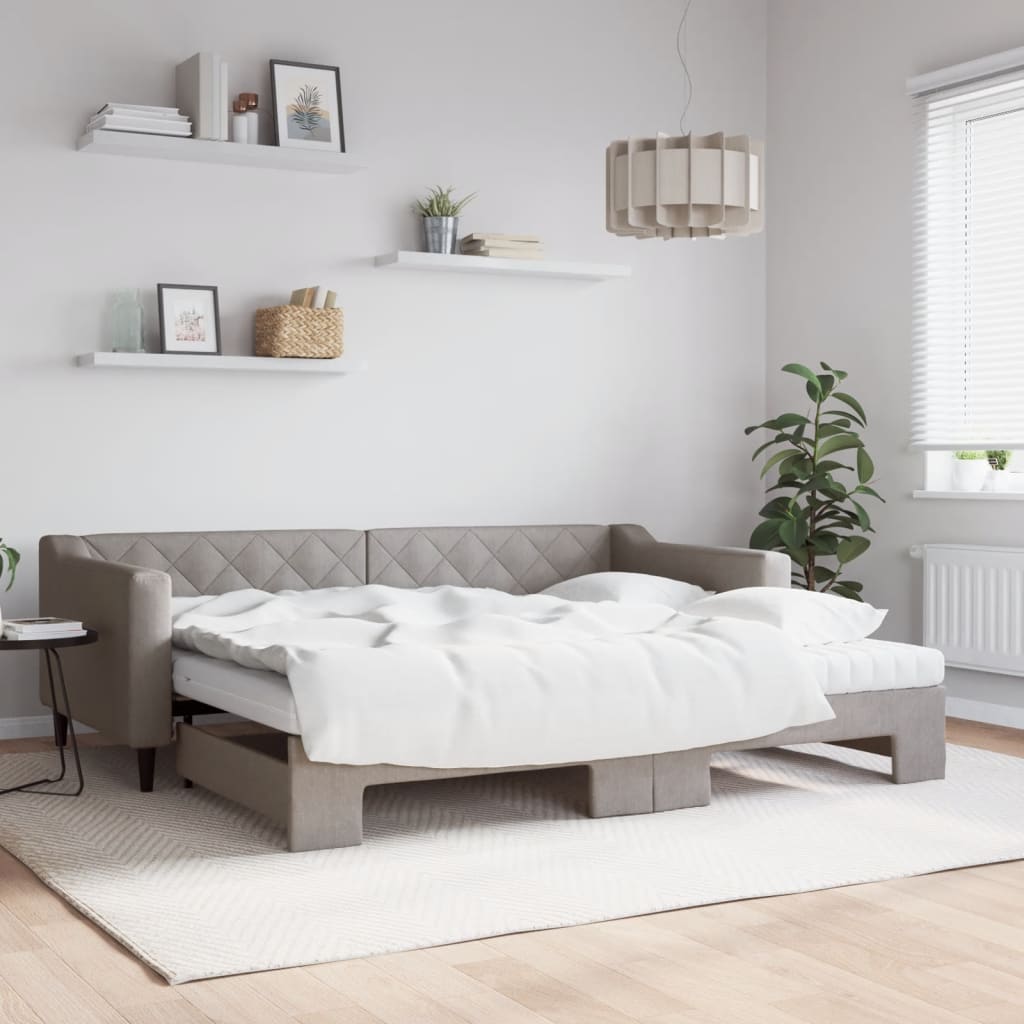 Válenda S Přistýlkou A Matracemi Textil Taupe