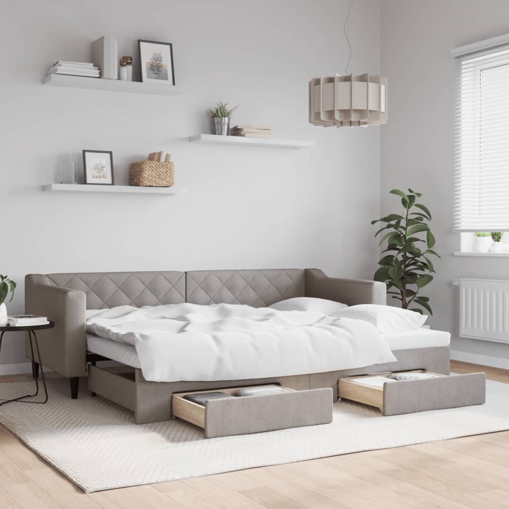 Válenda S Přistýlkou A Matracemi Textil Taupe