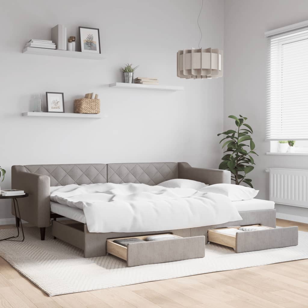 Válenda S Přistýlkou A Matracemi Textil Taupe