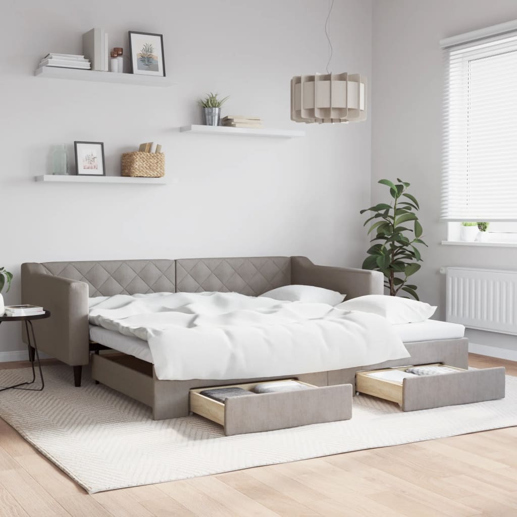 Válenda S Přistýlkou A Matracemi Textil Taupe