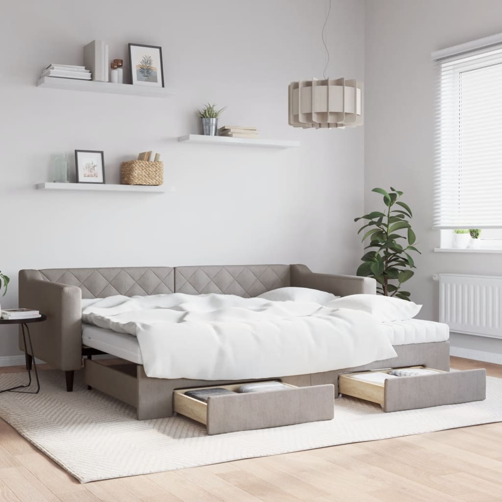 Válenda S Přistýlkou A Matracemi Textil Taupe