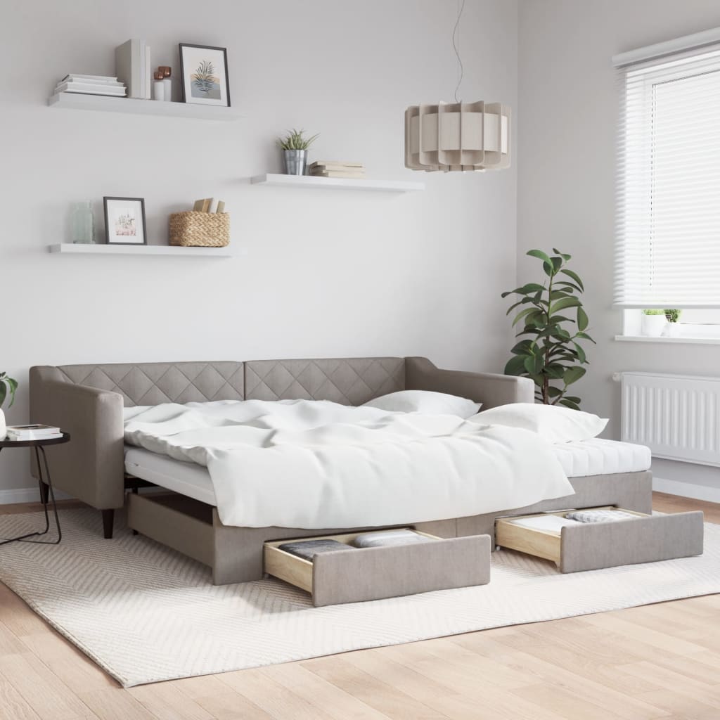 Válenda S Přistýlkou A Matracemi Textil Taupe