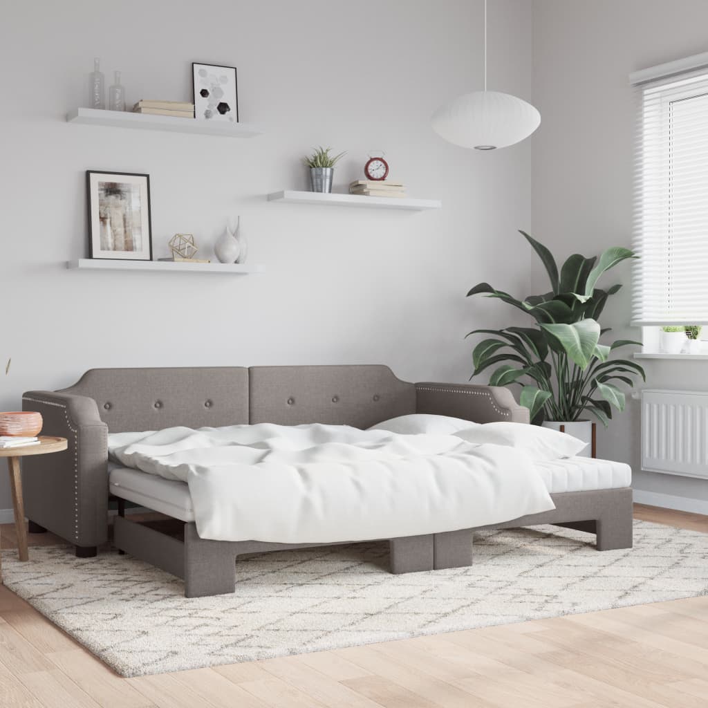 Válenda S Přistýlkou A Matracemi Textil Taupe