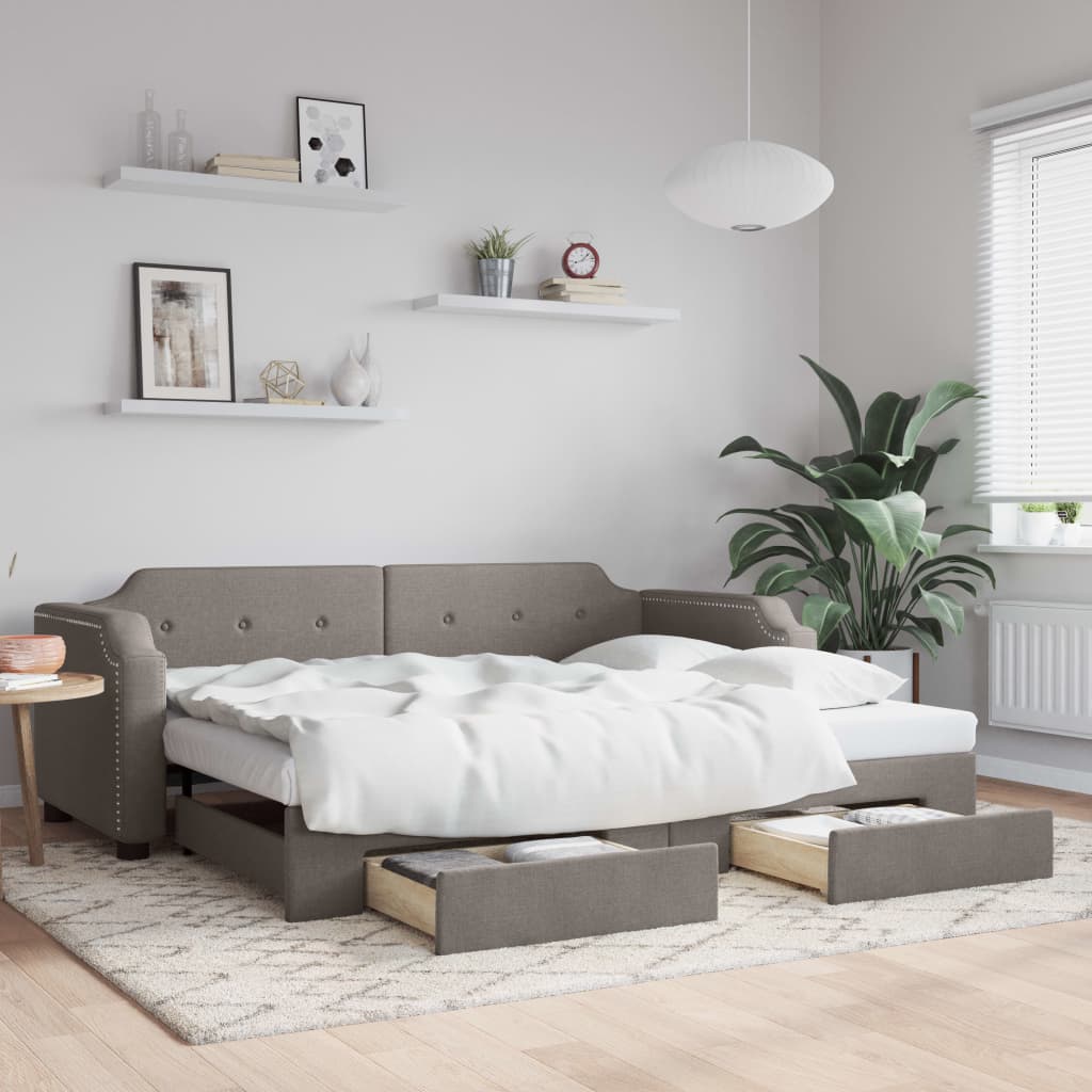 Válenda S Přistýlkou A Matracemi Textil Taupe