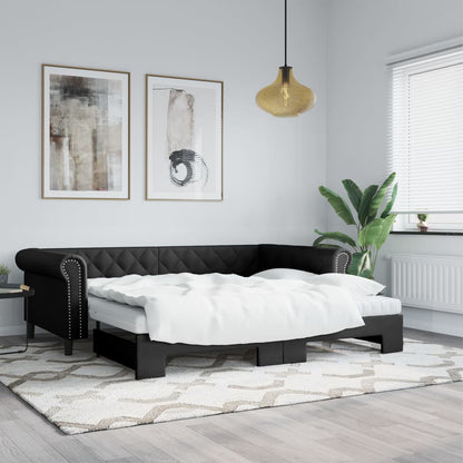 Válenda S Přistýlkou A Matracemi 90X200Cm Umělá Kůže