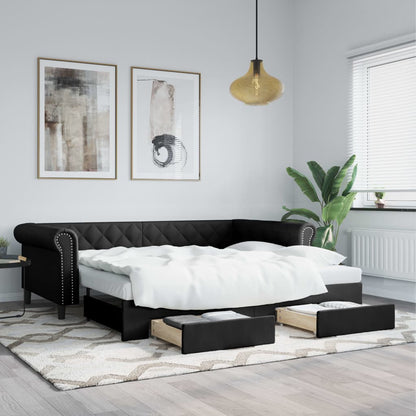 Válenda S Přistýlkou A Matracemi 90X200Cm Umělá Kůže