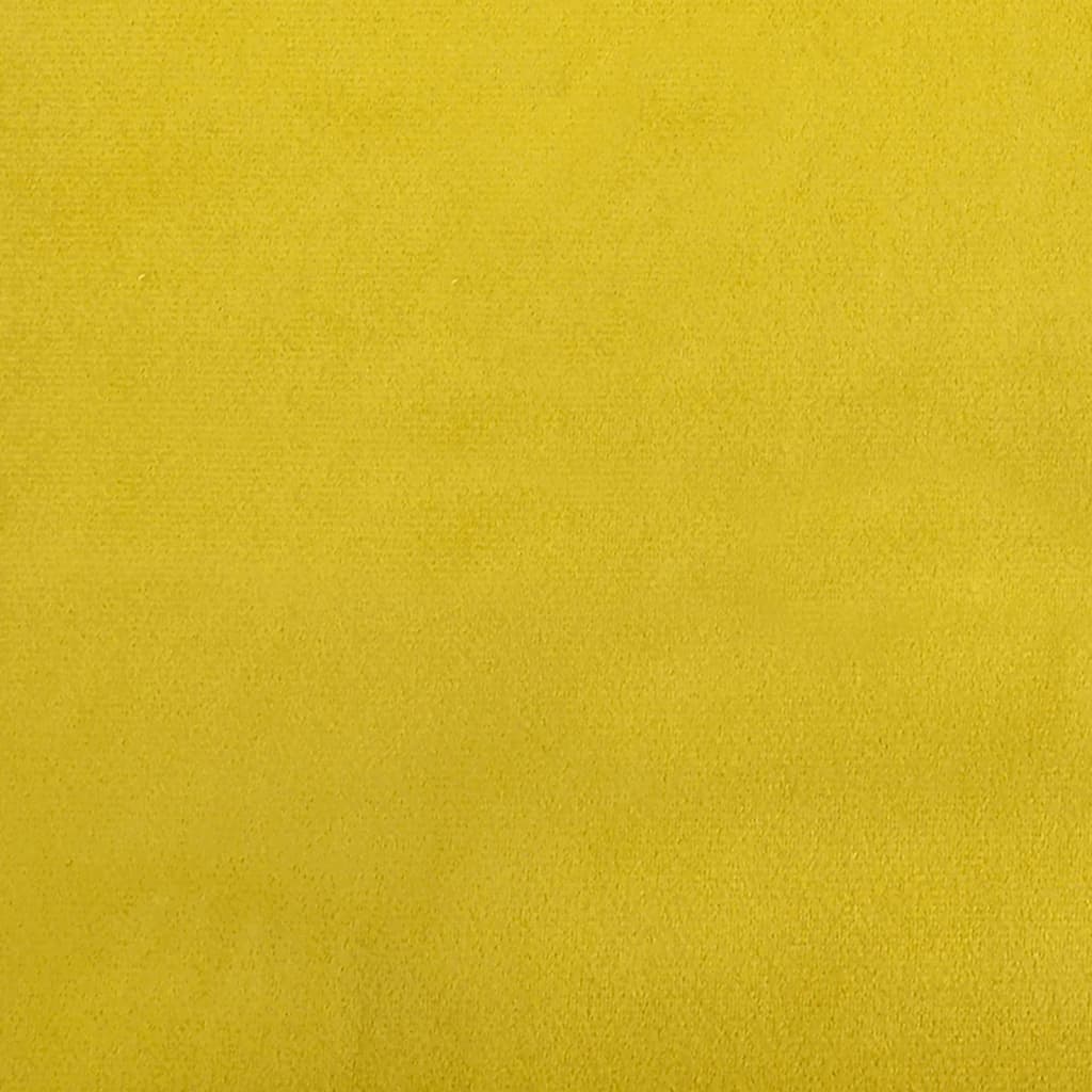 Válenda S Přistýlkou A Zásuvkami Žlutá Samet Žlutá