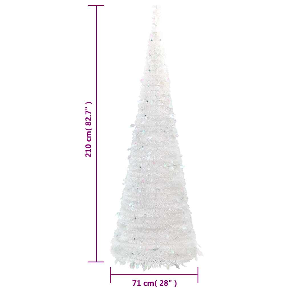 Umělý Vánoční Stromek Pop-Up 200 Led Diod Bílý