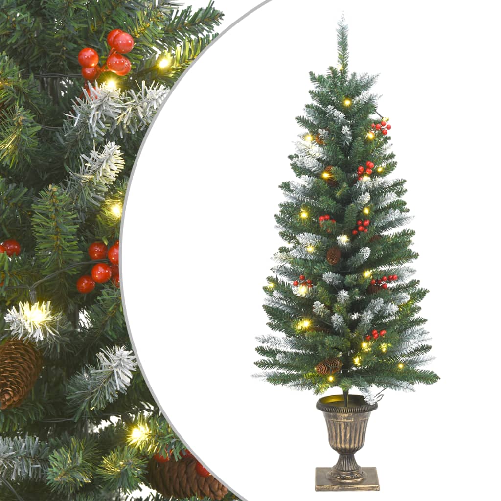 Umělé Vánoční Stromky 2 Ks 100 Led Diod Zelené A Bílé 120 Cm